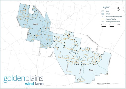 Swanson Surveying Golden Plains Windfarm Project Map