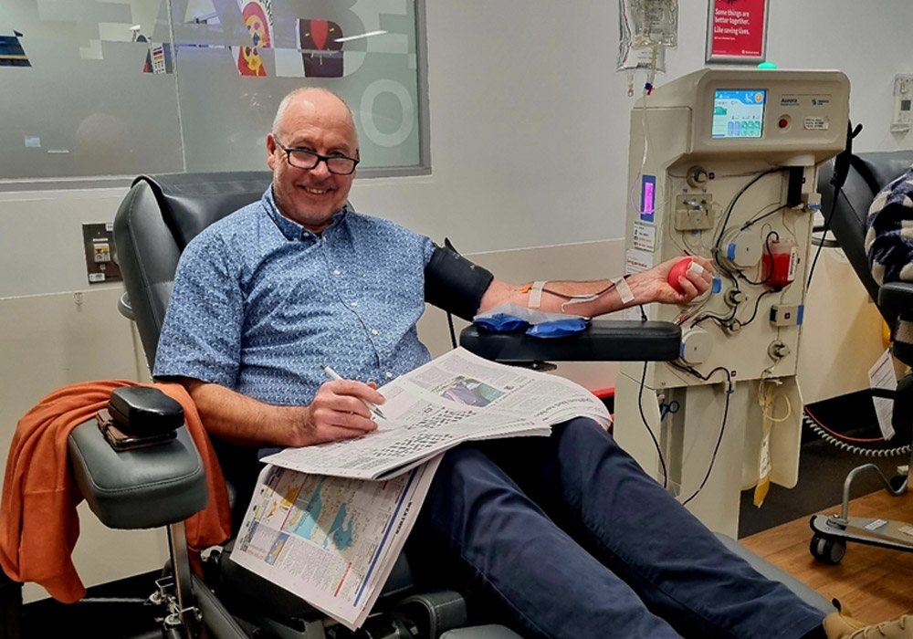 Swanson Surveying Lifeblood Team donating blood and plasma in Geelong